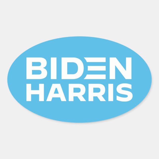 BIDEN HARRIS OVALER AUFKLEBER (Vorderseite)