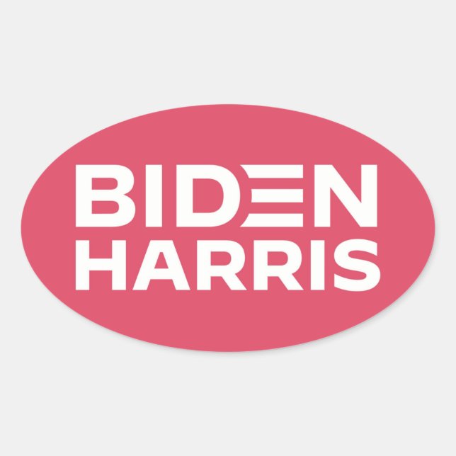 BIDEN HARRIS OVALER AUFKLEBER (Vorderseite)