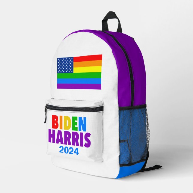 Biden Harris Rainbow American Flag LGBT Custom Bedruckter Rucksack (Rückseitige Ecke Rechts)