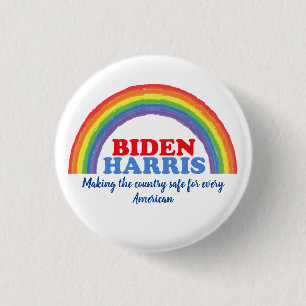 Biden Harris Rainbow Inspiration Custom Button