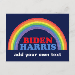 Biden Harris Rainbow Niedliche Custom Democracy Postkarte