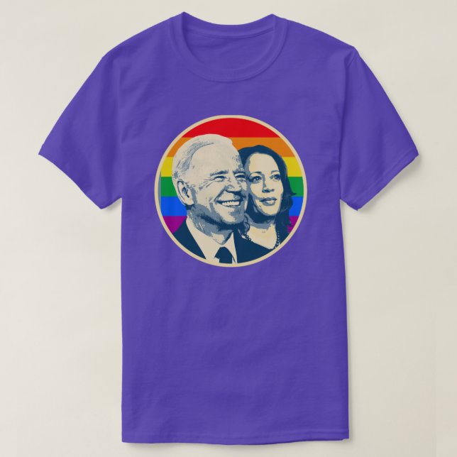 Biden Harris Rainbow Pride T-Shirt (Design vorne)