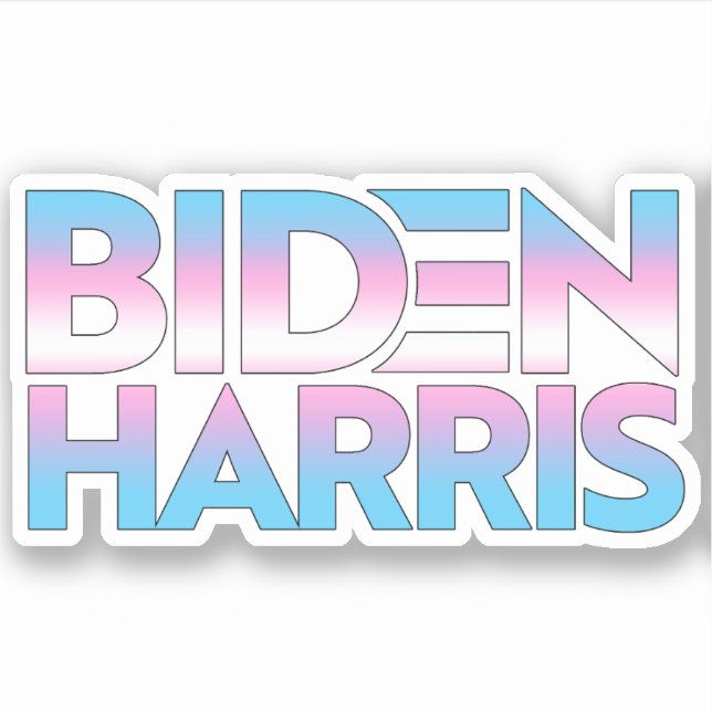 Biden Harris Trans Pride Aufkleber (Vorderseite)