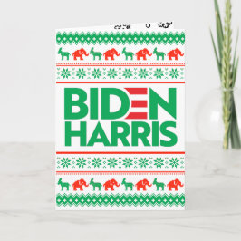 BIDEN HARRIS UGLY CHRISTMAS SWEATER (grün) Karte