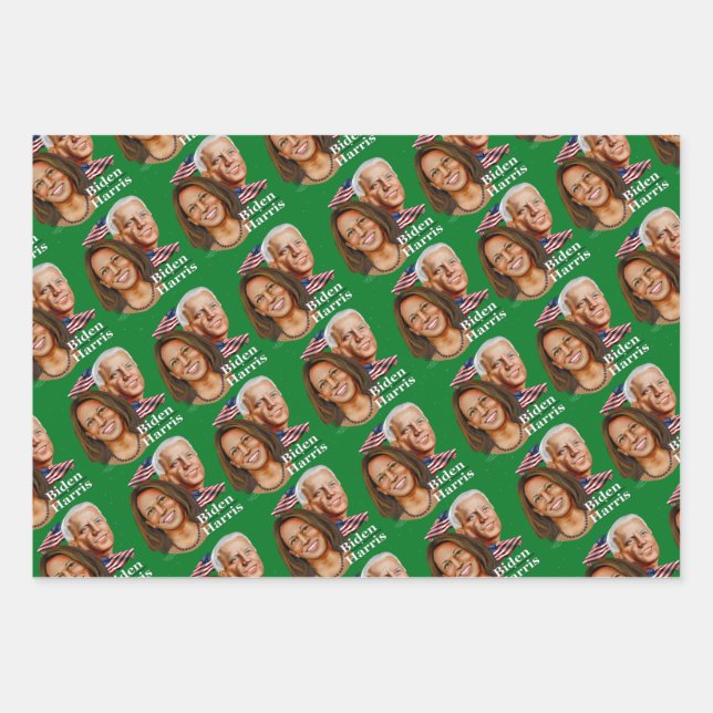 Biden-Harris-Verpackungspapier Geschenkpapier Set (Vorderseite 2)