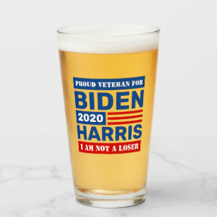 Biden Harris Veterans kein Loser Glass Glas