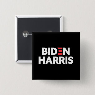 Biden/Harris-Wahlkampagne Schwarz/Weiß Button