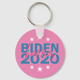 Biden Harris Wahlkampf 2020 Girly Pink Schlüsselanhänger