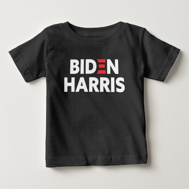 Biden/Harris-Wahlunterstützung Black Baby T-shirt (Vorderseite)