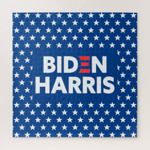 Biden / Harris White Stars Muster Blau