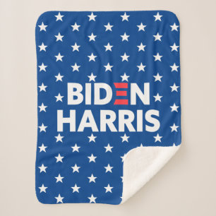 Biden / Harris White Stars Muster Blau Sherpadecke