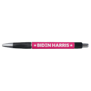 Biden Harris White Stars Rot Rosa Benutzerdefinier Kugelschreiber