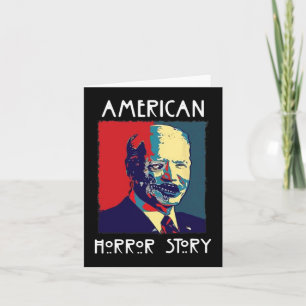 Biden Horror Amerikanische Zombie-Geschichte Hallo Karte
