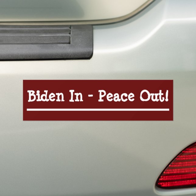 Biden In - Frieden aus! Autoaufkleber (Auf Auto)