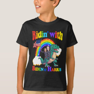 Biden Kamala Harris Shirt Kinderkind Kids Dinosaur