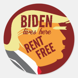 Biden lebt in Trumps Kopf Runder Aufkleber