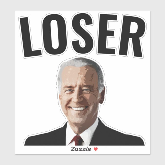 BIDEN LOSER DIE STILSCHE DEKALKERKLEIDUNG AUFKLEBER (Blatt)
