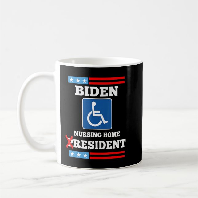 Biden Nursing Zuhause Resident Anti Joe Biden Repu Kaffeetasse (Links)
