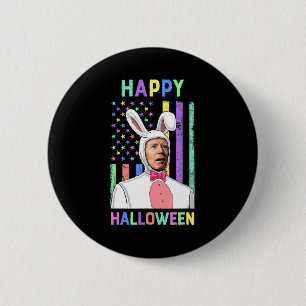 Biden Oaster Happy Halloween Bunny Joe Oaster Flag Button