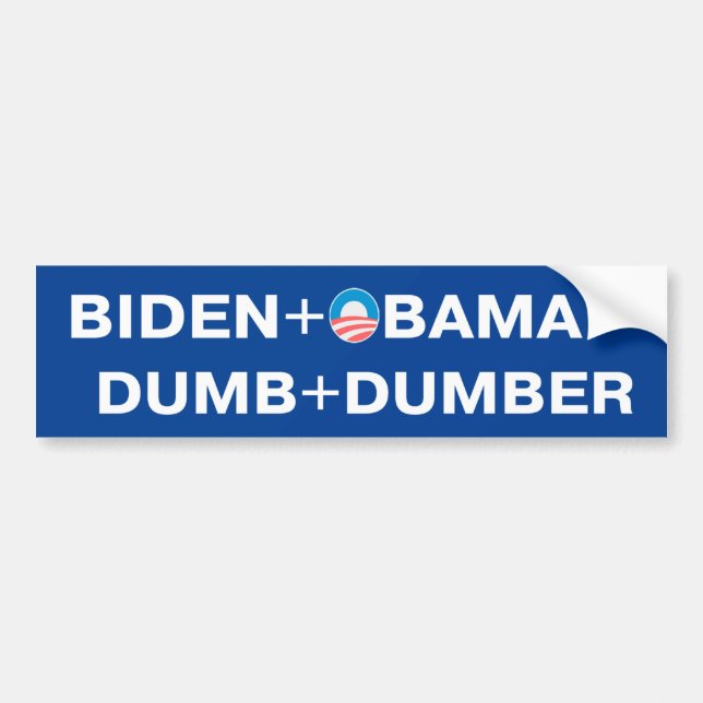 Biden - Obama. Dumb - Sticker pour pare-chocs (Devant)