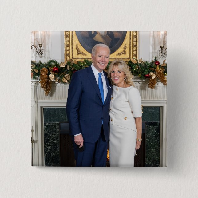 Biden Staat der Weihnachtsanschrift Gewerkschaft Button (Vorderseite)