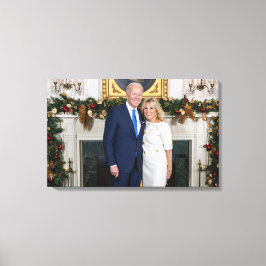 Biden Staat der Weihnachtsanschrift Gewerkschaft Leinwanddruck