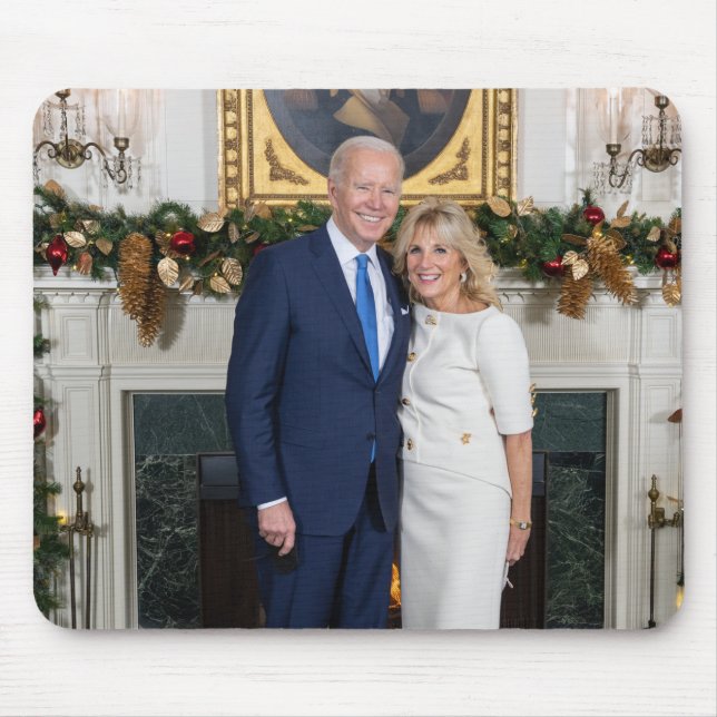 Biden Staat der Weihnachtsanschrift Gewerkschaft Mousepad (Vorne)