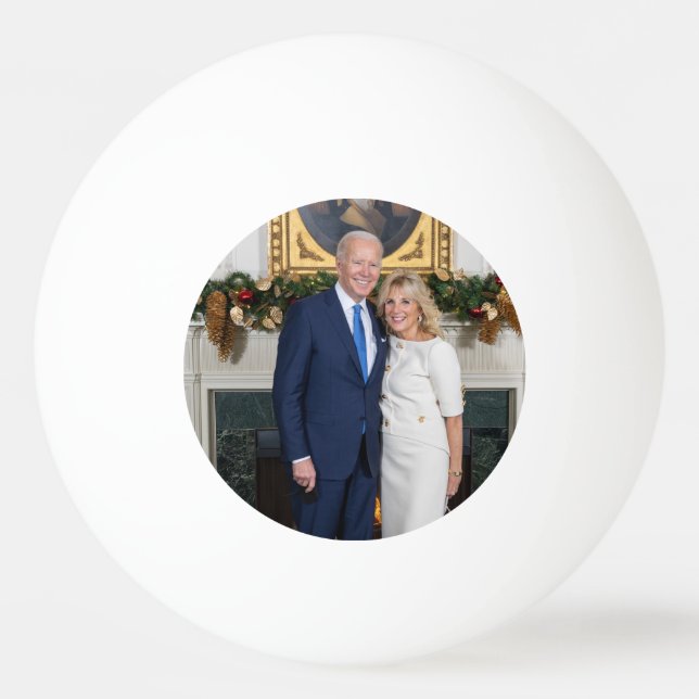 Biden Staat der Weihnachtsanschrift Gewerkschaft Tischtennisball (Vorderseite)