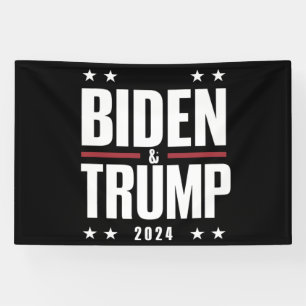 Biden Trump 2024 Lustige Wahl Präsidentschaftswahl Banner