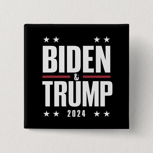 Biden Trump 2024 Vizepräsident der Funny Election Button (Vorderseite)