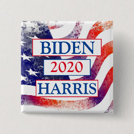 Biden und Harris 2020 - Amerikanische Flagge Button
