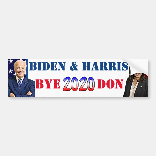 Biden und Harris Bye-Don Anti Trump Autoaufkleber (Vorne)