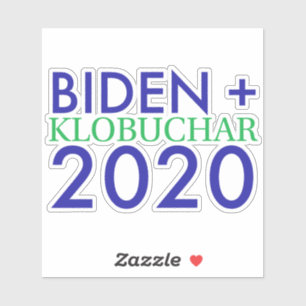 Biden und Klobuchar 2020 Vinyl Sticker