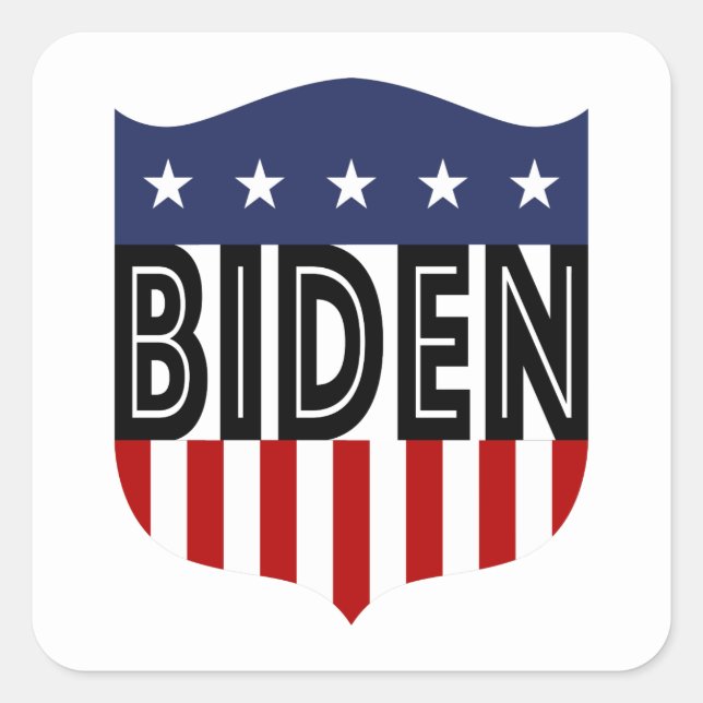 BIDEN US Flagge Quadratischer Aufkleber (Vorderseite)