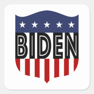 BIDEN-US Flagge Quadratischer Aufkleber