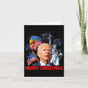 Biden verwirrte Patriotic Frohe Weihnachten für 4. Karte