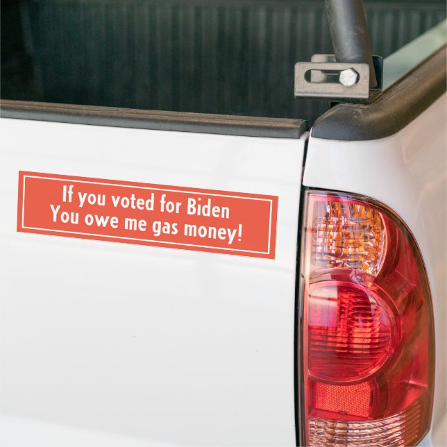 Biden Voter - Autoaufkleber für Gasgeld (Auf Lkw)