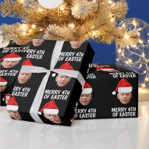 BIDEN WEIHNACHTEN FROHES 4. OSTERN GESCHENKPAPIER