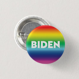 Biden - Weiß, Stolz lgbtq lgbt Regenbogenknopf But Button