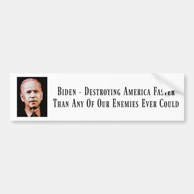 Biden - Zerstörung des amerikanischen Autoaufklebe Autoaufkleber (Vorne)