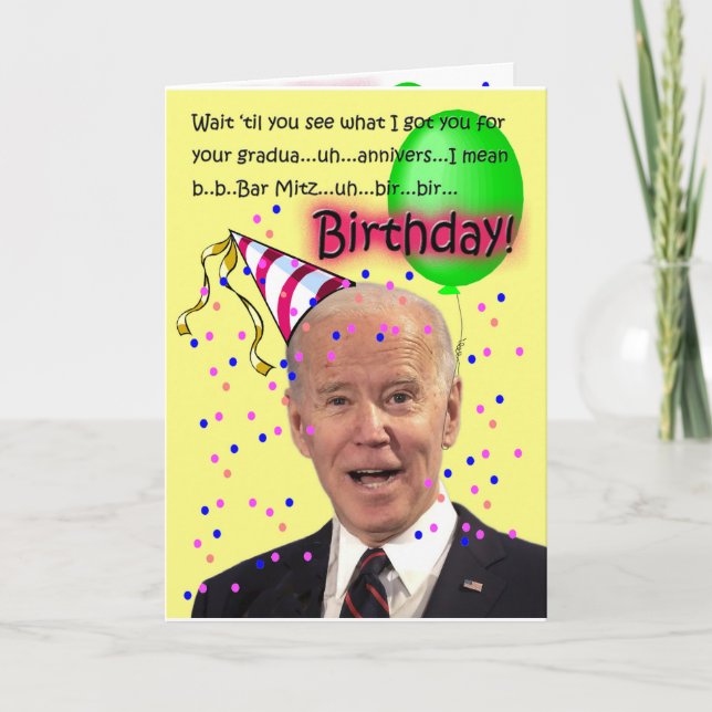 BidenBirthday Card Karte (Vorderseite)