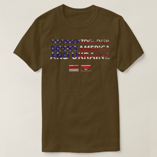 Bidens America Ukraine Biden T-Shirt (Design vorne)