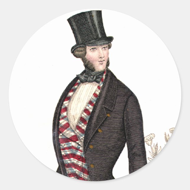 Biedermeier Gentleman Stickers (Vorderseite)