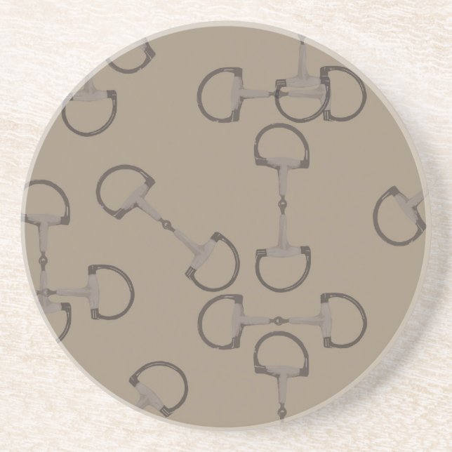 Biege Reitpferde Bits Untersetzer (Vorne)