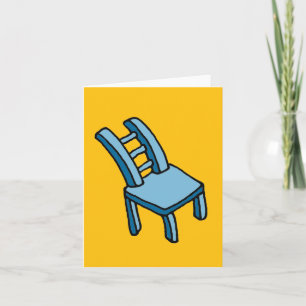 Biegsamer blauer Stuhl Cartoon-Illustration gefalt