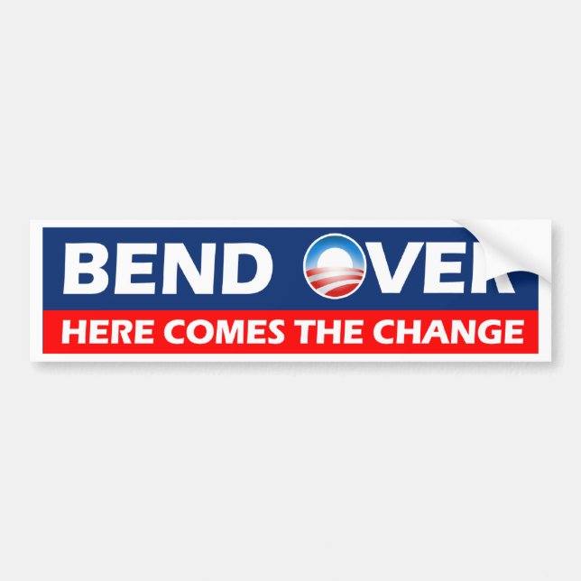 Biegung kommt hierhin die Änderung - Obama Autoaufkleber (Vorne)