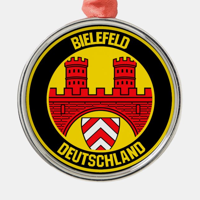 Bielefeld RundEmblem Ornament Aus Metall (Vorne)