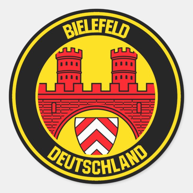 Bielefeld RundEmblem Runder Aufkleber (Vorderseite)