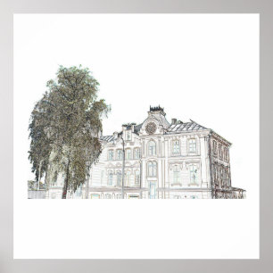 Biélorussie Беларусь Hrodna Grodno Affiche d'archi