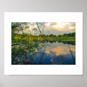 Biélorussie Bélarus Paysage Nature Canal Affiche